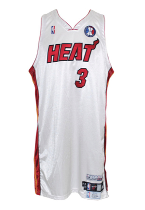 10/9/2008 Dwyane Wade Miami Heat NBA Europe Tour Game-Used Home Jersey (NBA LOA)