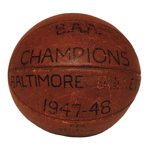 1947-48 Baltimore Bullets BAA Championship Game-Used Basketball Presented to Paul Hoffman