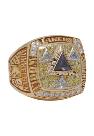 2002 Vern Mikkelsen Los Angeles Lakers Championship Ring with Presentation Box (Mikkelsen LOA)