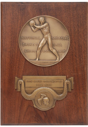 1955 Steve Balchios San Francisco Dons NCAA Championship Award Plaque (Player LOA)