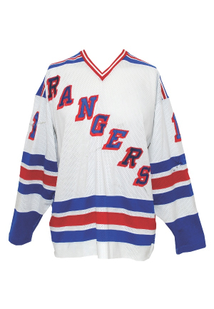 1980-81 Ulf Nilsson NY Rangers Game-Used Home White Jersey (Casey Samuelson LOA)(Team Repairs)
