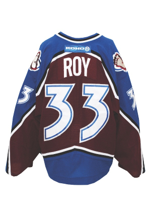 10/31/2002 Patrick Roy Colorado Avalanche Game-Used Road Jersey (NHL/Meigray LOA)(Casey Samuelson LOA)(Photomatch)