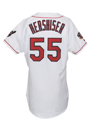 1997 Orel Hershiser Cleveland Indians Game-Used Home Jersey with Jackie Robinson Patch (Hershiser LOA)(World Series Year)