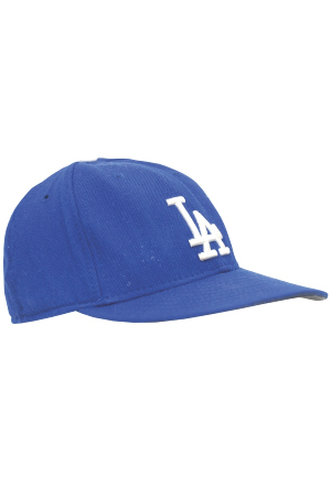 2000 Orel Hershiser LA Dodgers Game-Used Cap with Late 1980s Orel Hershiser LA Dodgers Team Issued Equipment Bag (2)(Hershiser LOA)