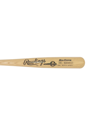1988 Orel Hershiser LA Dodgers World Series Game-Issued Bat (Hershiser LOA) (World Series MVP & Championship Season)(PSA/DNA)