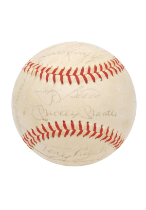 1963 NY Yankees Team Autographed Baseball (JSA)(World Series Year)              