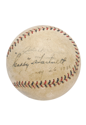 7/29/1932 Charles Leo “Gabby” Hartnett Single Signed Baseball (JSA)