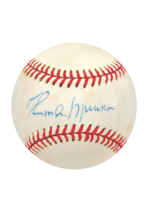 Thurman Munson Autographed Baseball (JSA)