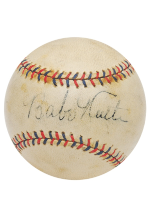 Babe Ruth Single Signed Baseball (JSA)