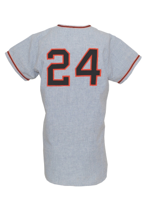 1972 Willie Mays San Francisco Giants Game-Used Road Flannel Uniform (2)(Likely Last Flannel He Ever Wore)