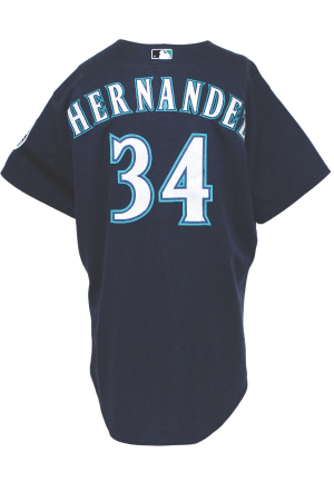 2008 "King" Felix Hernandez Seattle Mariners Game-Used Home Alternate Jersey