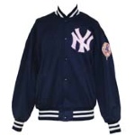 1970s NY Yankees Bench Worn Cold Weather Jacket Attributed to Thurman Munson