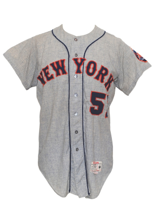 1966 Tug McGraw NY Mets Game-Used Road Flannel Jersey