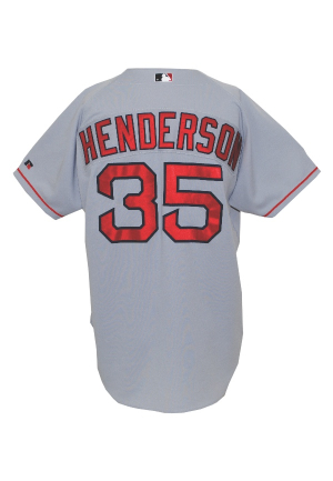 2002 Rickey Henderson Boston Red Sox Game-Used Road Jersey