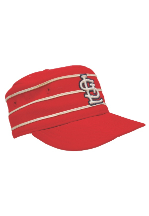 1976 Lou Brock St. Louis Cardinals Game-Used and Autographed Cap (One Year Style)(JSA)