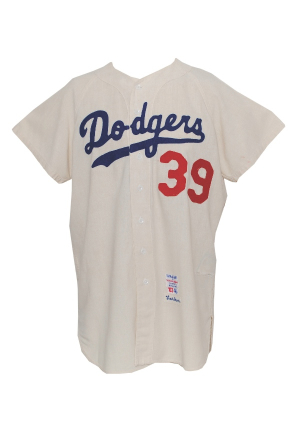 1963 Los Angeles Dodgers Spring Training Game-Used Home Jersey