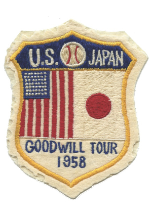 1958 US/Japan Goodwill Tour Original Patch with Photos (4)(Rare)