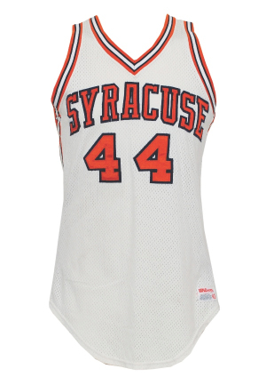 Circa 1980 Danny Schayes Syracuse Orangemen Game-Used Home Jersey           