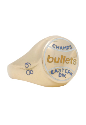 1968-69 John Barnhill Baltimore Bullets Eastern Division Championship Ring & Pin (2) (Barnhill LOAs)