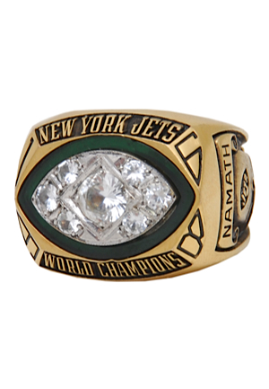 1969 Joe Namath NY Jets Super Bowl III Championship Ring (Salesmans Sample)