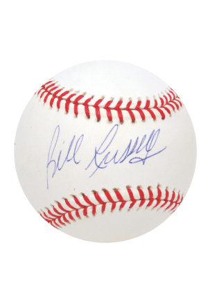 Basketball Hall of Famers Single-Signed Baseballs - Chamberlain, Mikan & Russell (3)(JSA)