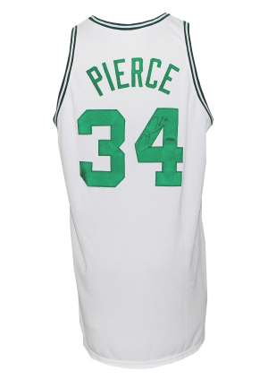 2002-03 Paul Pierce Boston Celtics Game-Used & Autographed Home Jersey (JSA)