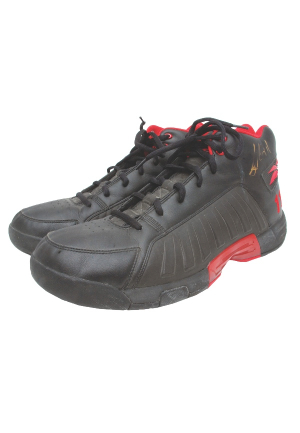 Circa 2004 Yao Ming Houston Rockets Game-Used & Autographed Sneakers (Ball Boy LOA)(JSA)