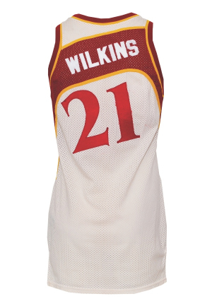 1986-87 Dominique Wilkins Atlanta Hawks Game-Used & Autographed Home Jersey (JSA)