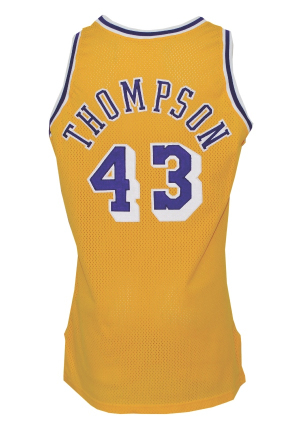 1990-91 Mychal Thompson Los Angeles Lakers Game-Used Home Jersey