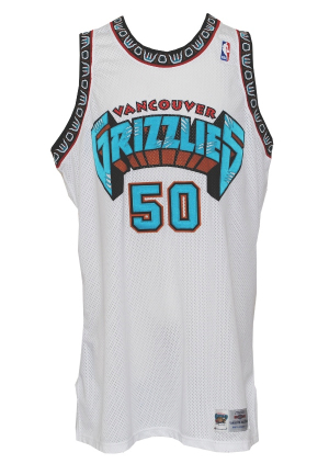 1995-96 Bryant Reeves Vancouver Grizzlies Game-Used Home Jersey