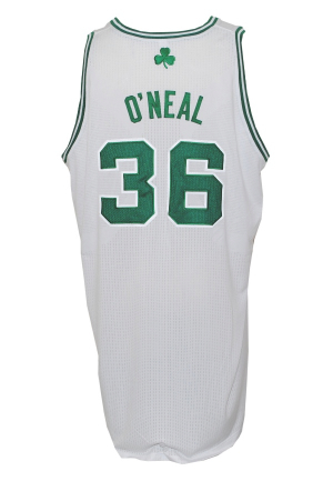 2010-11 Shaquille ONeal Boston Celtics Game-Used Home Uniform (2)(Rare)
