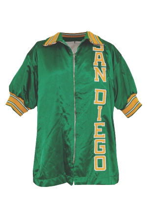 Circa 1969 San Diego Rockets Satin Warm-Up Jacket Attributed to Elvin Hayes (Rare Style)