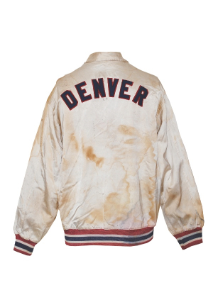 1949–50 Denver Nuggets Worn Satin Warm-Up Jacket (Only Known Example)(4th Year of the NBA)(First & Only NBA Nuggets Year Until 76)(Rare and Historic)