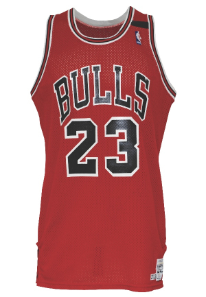 1988-89 Michael Jordan Chicago Bulls Game-Used Road Jersey Attributed To The 89 Playoffs (Rare Late Season Armband)