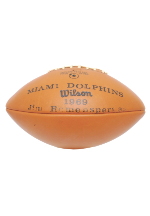 1969 Miami Dolphins Team Autographed Football (JSA)
