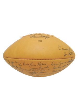1963 Texas University Team Autographed Football (Championship Season)(JSA)