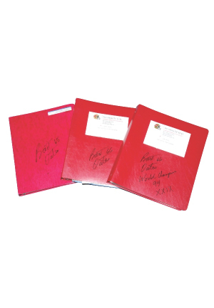 Lot of Bart Oates San Francisco 49ers Autographed 1993-95 Playbooks (3)(JSA)