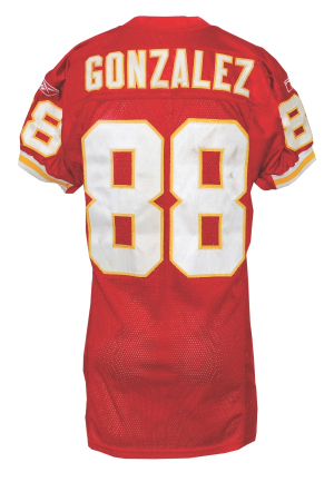 2002 Tony Gonzalez KC Chiefs Game-Used Home Jersey (Team Repair)