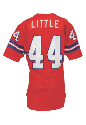 Circa 1974 Floyd Little Denver Broncos Game-Used & Autographed Home Jersey (Team Repairs)(JSA)
