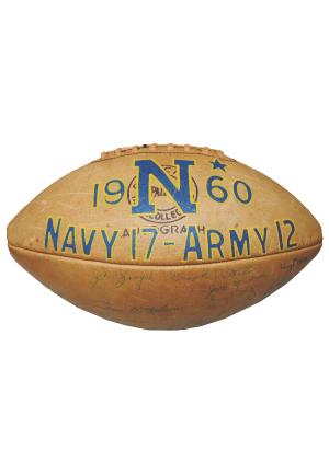 1960 Army-Navy Trophy Ball Signed by the Navy Team (JSA)