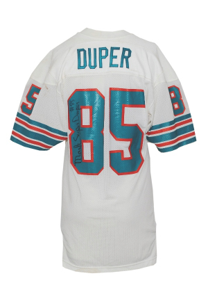 Mid 1980s Mark Duper Miami Dolphins Game-Used & Autographed Road Jersey (JSA)
