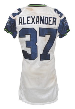 2006 Shaun Alexander Seattle Seahawks Game-Used Road Jersey (Seahawks COA)(Unwashed)