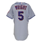2007 David Wright NY Mets Game-Used Road Jersey (Steiner)