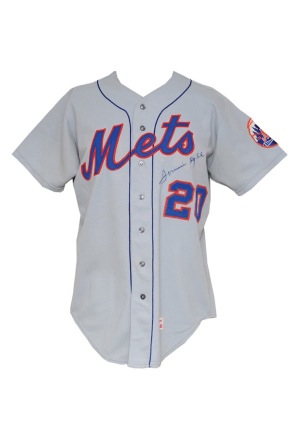 1972 Tommie Agee NY Mets Game-Used & Autographed Road Jersey (JSA)