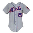 1972 Tommie Agee NY Mets Game-Used & Autographed Road Jersey (JSA)