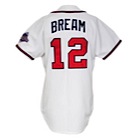 1992 Sid Bream Atlanta Braves World Series Game-Used Home Jersey (Rare)