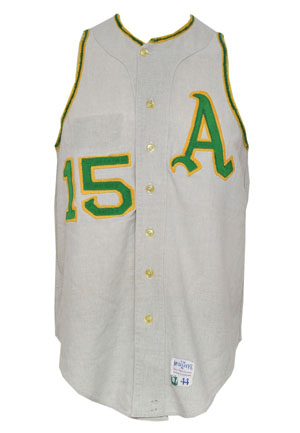 1967 Joe Rudi Kansas City Athletics Rookie Game-Used Road Jersey Vest