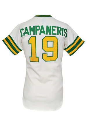 1973 Bert Campaneris Oakland Athletics Game-Used Home Jersey (Championship Season)