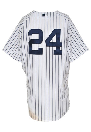 9/19/2011 Robinson Cano NY Yankees Game-Used Home Jersey (Yankees-Steiner LOA • MLB Hologram • Marianos 602nd Career Save • Unwashed)