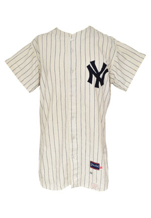 1968 Steve Hamilton New York Yankees Game-Used Home Flannel Jersey